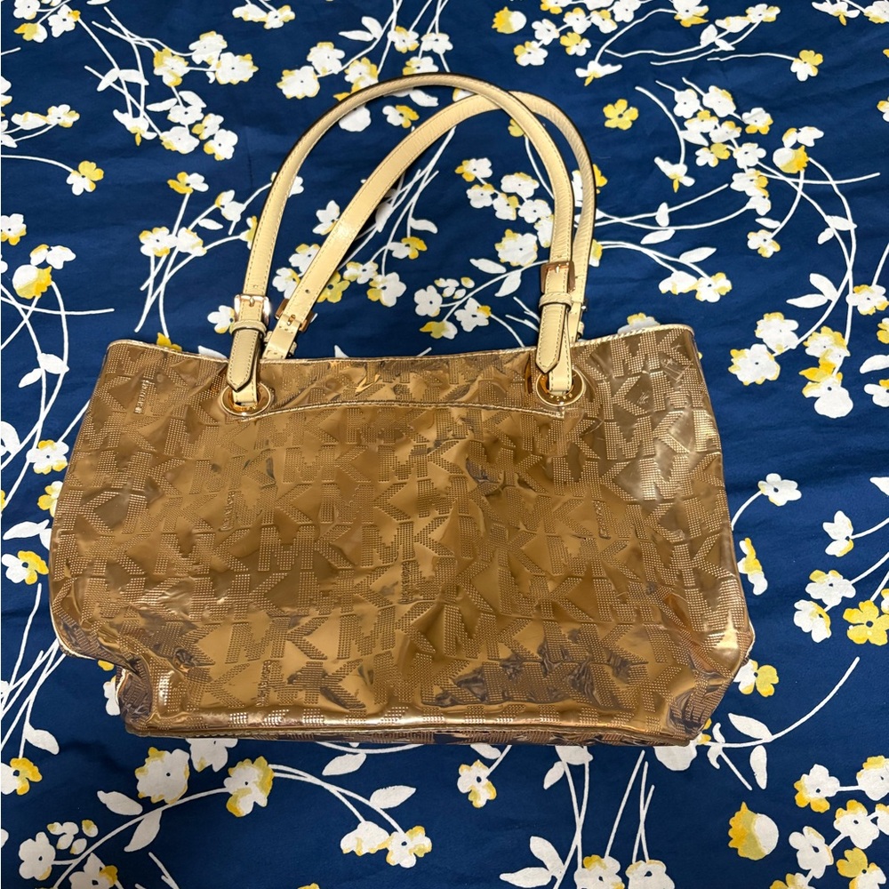 Michael Kors Rose Gold Tote Bag EUC
